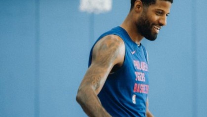 意甲-乔治开练备战新赛季，大赞恩比德是新时代奥尼尔